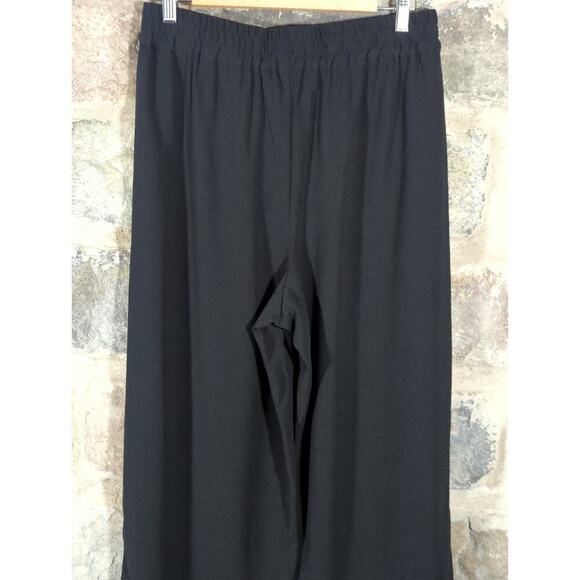 Evereve Sanctuary Pants Woman's‎ Medium Black Wide Leg Split Hem NEW CP0860BE4 - Picture 6 of 13